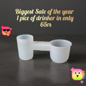 Pack of 5 water deflector or drinker attachment designed for birds and poultry.